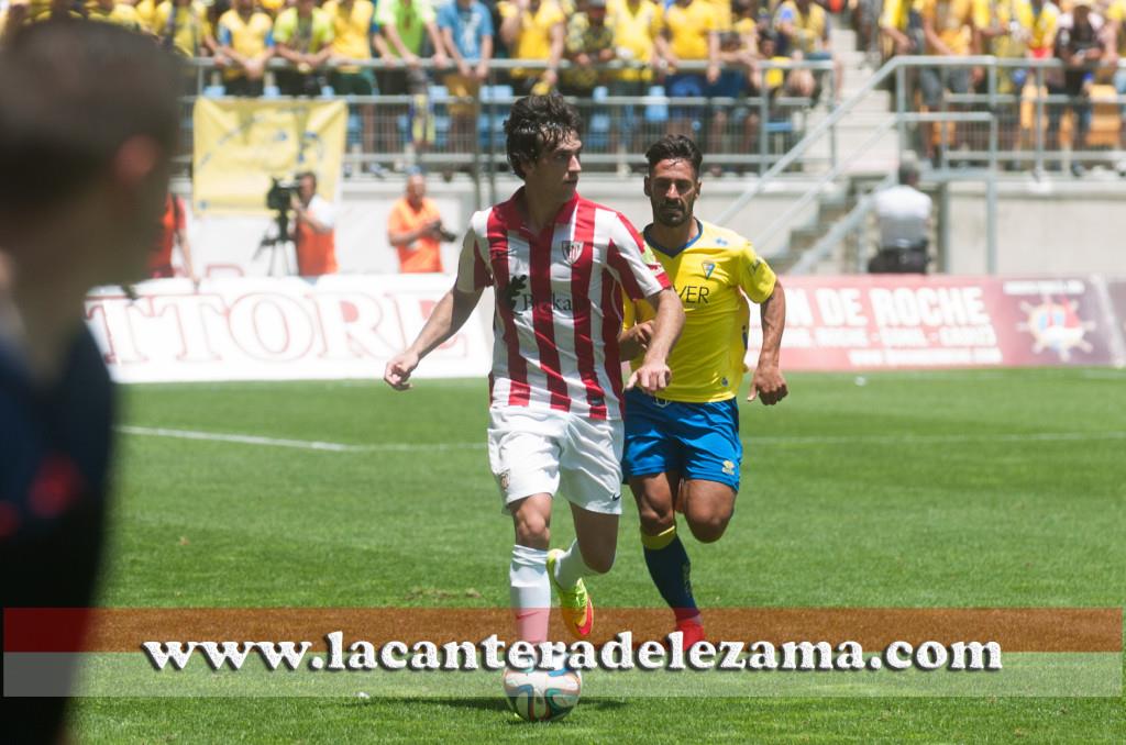 Lekue en el play-off de ascenso ante el Cádiz | Foto: Unai Zabaleta