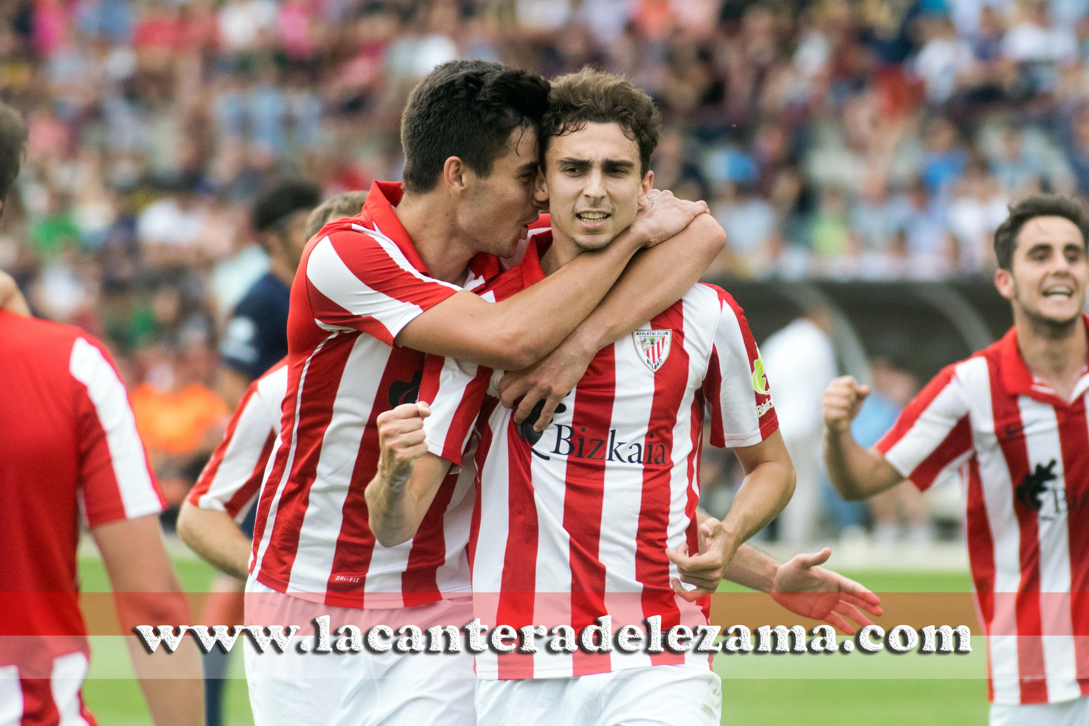 Iturraspe celebra el gol junto a Unai Bilbao | Foto: Unai Zabaleta